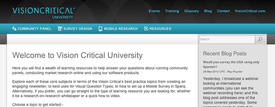 Vision Critical University