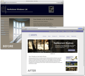 Web Design - Northshore Windows Before & After